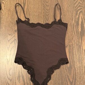 Skims black lace cami thong bodysuit SIZE XS
